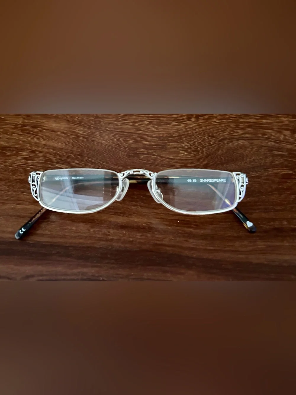 Brighton Silver Rimless Women's Reading Glasses with Filigree Temples